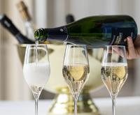 Champagne på bord