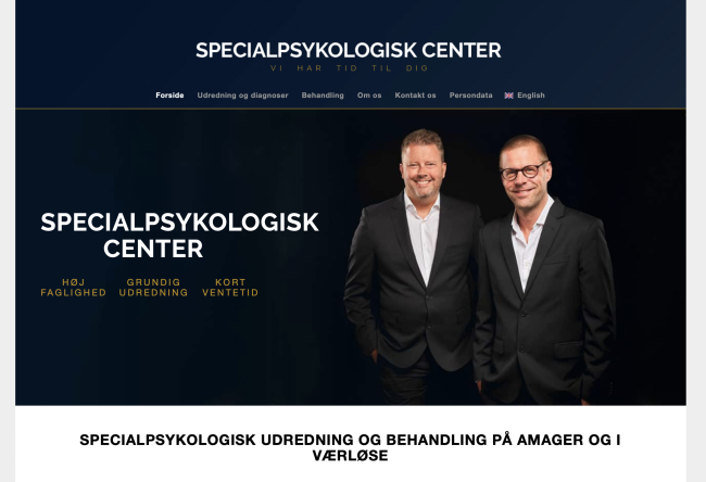 SP Center hjemmeside