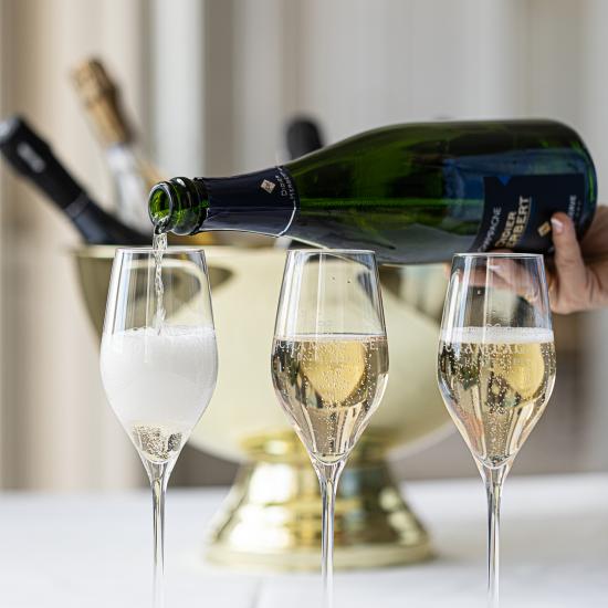 Champagne på bord