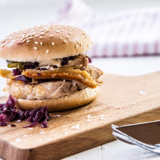 Lille flæskestegssandwich
